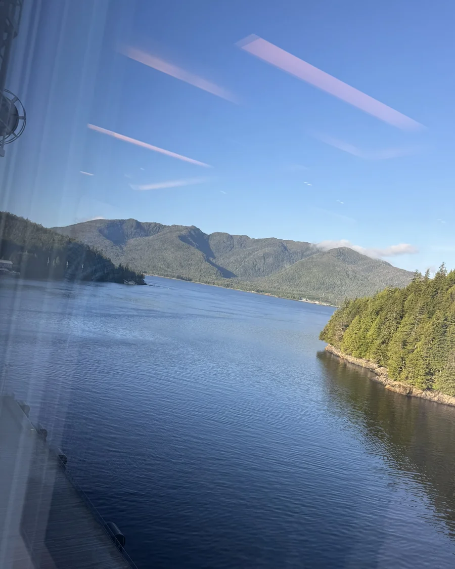 A mountain lake under a clear sky