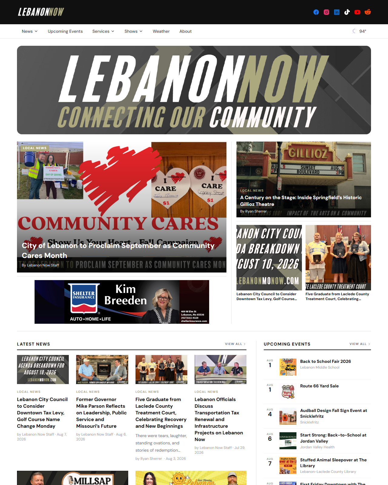 Lebanon Now website screenshot